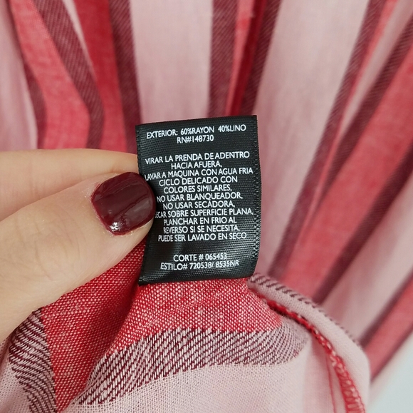 ECI NEW Colorblock Stripe Flounce Hem Dress Size 8 - Picture 8 of 8